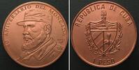 Kuba CUBA 1 Peso 1993, FIDEL CASTRO, 40TH ANN. OF MONCADA, bronze UNC -