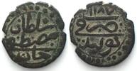 Tunesien OTTOMAN TUNIS. Burbe AH 1187 (1773) MUSTAFA III copper VF -