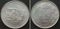 Türkei TURKEY. 150 Lira 1978, Ataturk driving tractor, F.A.O. silver UNC -