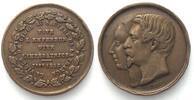 Frankreich - Medaillen NAPOLEON III & EUGENIE, Medal 1853 on their Visit to Lille, bronze 23mm -