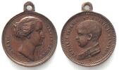 Frankreich - Medaillen BIRTH of NAPOLEON IV, Medal 1856, EMPRESS EUGENIE, copper, 15mm UNC- -