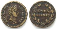 Nürnberger Rechenpfennige NAPOLEON EMPEREUR. Game token by Lauer ND (ca. 1805), brass 14mm VF+ -