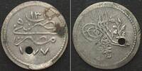 Ägypten OTTOMAN EGYPT Qirsh AH 1277-13 (1872) ABDUL AZIZ silver KEY DATE! VF+ -