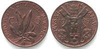 Vatikan VATICAN 5 Centesimi 1929 PIUS XI bronze KEY DATE! UNC! -