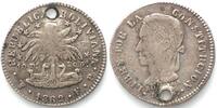 Bolivien BOLIVIA 2 Soles 1862 FP, PTS, Potosi mint,BOLIVAR silver VF+ -