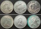 Bahamas BAHAMAS 50 Cents 1966, 1972, 1973 BLUE MARLIN silver UNC,Matte,Proof -