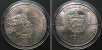 Kuba CUBA. 10 Pesos 1989, Lady Justice, 200th ANN. FRENCH REVOLUTION silver RARE! -