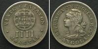Angola PORTUGUESE ANGOLA 20 Centavos (4 Macutas) 1928 Cu-Ni AU! -