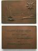 Schweiz - Medaillen GENEVE Bronze plaque 1906 SIMPLON TUNNEL by L. Vallot & Meroz 60x40mm -
