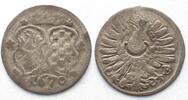 Schlesien-Liegnitz-Brieg SILESIA-LIEGNITZ-BRIEG 3 Pfennig 1670 CB CHRISTIAN silver VF SCARCE! -