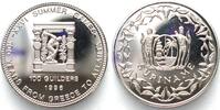 Suriname SURINAME 100 Guilders 1996 OLYMPIC GAMES DISCUS THROWER Cu-Ni SCARCE! -