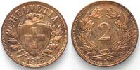 Schweiz SWITZERLAND 2 Rappen 1918 Bronze SPECIMEN! UNC! -