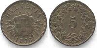 Schweiz SWITZERLAND 5 Rappen 1876 B billon AU! -