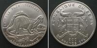Benin BENIN 200 Francs 1994 Prehistoric Animals ACANTHOPHOLIS Ni plated steel SCARCE! -