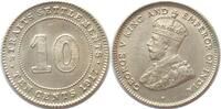 Straits Settlements STRAITS SETTLEMENTS 10 Cents 1917 GEORGE V silver UNC!!! -