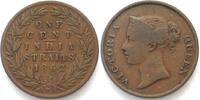Straits Settlements STRAITS SETTLEMENTS Cent 1862 VICTORIA copper SCARCE!!! VF -