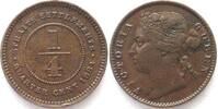 Straits Settlements STRAITS SETTLEMENTS 1/4 Cent 1884 VICTORIA copper RARE!!! XF -
