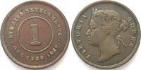 Straits Settlements STRAITS SETTLEMENTS 1 Cent 1887 VICTORIA bronze VF-XF -