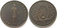 Kanada - Lower Canada LOWER CANADA 1837 Habitant Halfpenny token 1 Sou BANQUE DU PEUPLE copper SCARCE! -