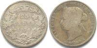 Kanada CANADA 25 Cents 1874 H VICTORIA silver F -