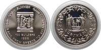 Suriname SURINAME 100 Guilders 1996 OLYMPIC GAMES DISCUS THROWER Cu-Ni SCARCE! -