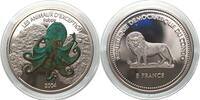 Kongo - Kinshasa CONGO 5 Francs 2004 Octopus EXCEPTIONAL ANIMALS Cu-Ni Proof COLORED -