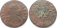 Frankreich FRANCE Double Tournois 1640 Vienne mint LOUIS XIII copper XF -