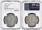 1866MO MEXICO - EMPIRE OF MAXIMILIAN. 1 Peso 1866 Mo, MAXIMILIANO silver AU! NGC AU DETAILS