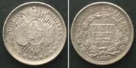 Bolivien BOLIVIA. 20 Centavos 1886 PTS FE, silver UNC-!!! -