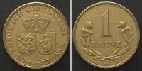 Grönland GREENLAND. 1 Krone 1957, Al-Br, AU -