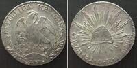 Mexiko MEXICO. 8 Reales 1832 Zs OM, Zacatecas mint, silver, UNC-! -