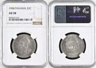 PANAMA 25C PANAMA. 25 Centesimos 1904 silver NGC AU 58 -
