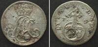 Sachsen-Weimar-Eisenach SAXE-WEIMAR-EINSENACH 6 Pennig 1756 ERNST AUGUST II CONSTANTINE billon XF -