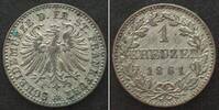 Frankfurt German FRANKFURT City. Kreuzer 1861 billon XF! -