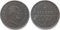 Preussen German PRUSSIA 1/2 Silber Groschen 1867 C, WILHELM I, billon SCARCE! VF-XF -