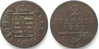 Sachsen-Meiningen German SAXE-MEININGEN 2 Pfennig 1832 BERNHARD ERICH FREUND copper XF -