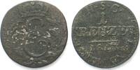 Sachsen-Coburg-Saalfeld German States SAXE-COBURG-SAALFELD 1 Kreuzer 1813, ERNST I, billon RARE! VF-XF -
