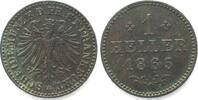 Frankfurt German FRANKFURT City. Heller 1865 copper AU! -