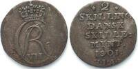 Dänemark 1801 DENMARK 2 Skilling 1801 HIAB, CHRISTIAN VII, silver VF+ ss+ 26.02 £  +  10.41 £ shipping