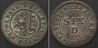 Schweiz - Genf Swiss Cantons GENEVA 6 Deniers 1819 billon AU! -