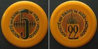 Monaco - Jetons MONACO Jeton 5 Francs ND (1939) SOCIETE DES BAINS DE MER 32mm -