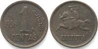 Litauen LITHUANIA. 1 Centas 1936 bronze XF! -