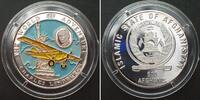Afghanistan AFGHANISTAN 500 Afghanis 1996 CHARLES LINDBERH silver multicolor Proof SCARCE! -