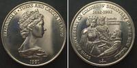 Turks- & Caicos-Inseln TURKS & CAICOS 5 Crowns 1991, Columbus with Ferdinand and Isabella, Cu-Ni UNC -