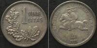 Litauen LITHUANIA. 1 Litas 1925, silver VF+ -