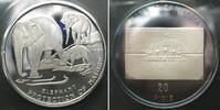 Kambodscha CAMBODIA 20 Riels 1993 Elephant WILDLIFE PROTECTION silver Proof SCARCE! -