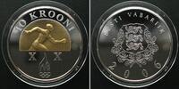 Estland ESTONIA. 10 Krooni 2006, Olympics Turin, silver, Proof -