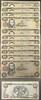 Jamaika JAMAICA 11 x 2 Dollars 1.2.1993, UNC, partially consecutive numbers! -