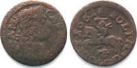 Litauen LITHUANIA Shilling (Szelag) 1661 JOHANN II CASIMIR copper VF/aVF -