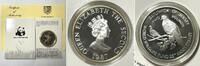 Jersey JERSEY 2 Pounds 1987 Pink Pigeon WWF silver Proof -